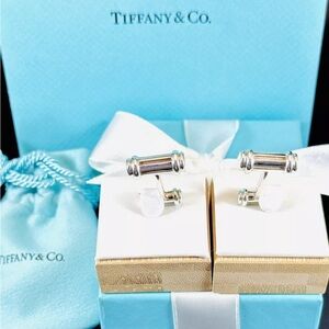 Tiffany & Co ATLAS COLUMN Sterling Silver 925 Cufflinks. Pre-Owned.